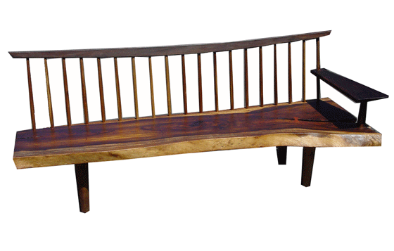 natural wood benches