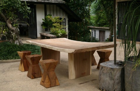natural wood furnishings in context