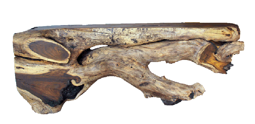 tropical hardwood organic console