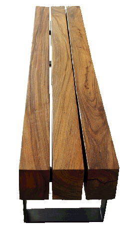 six foot log bench