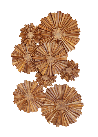 teak palm wall hanging