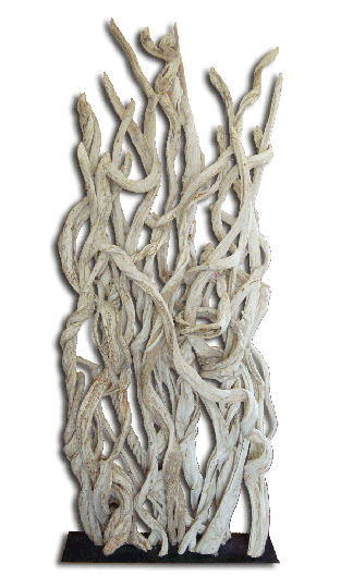 reclaimed tropical vine room divider