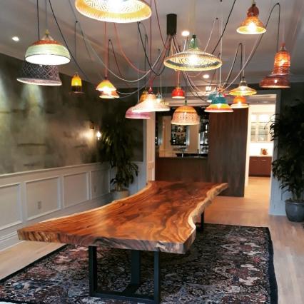 live edge or free edge dining table