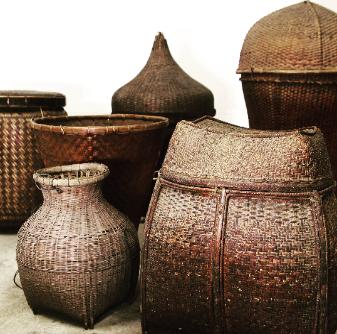 hilltribe vintage woven baskets