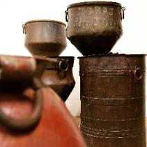 vintage metal containers from Asian Art Imports