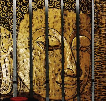 Buddha panel Buddha wall hanging